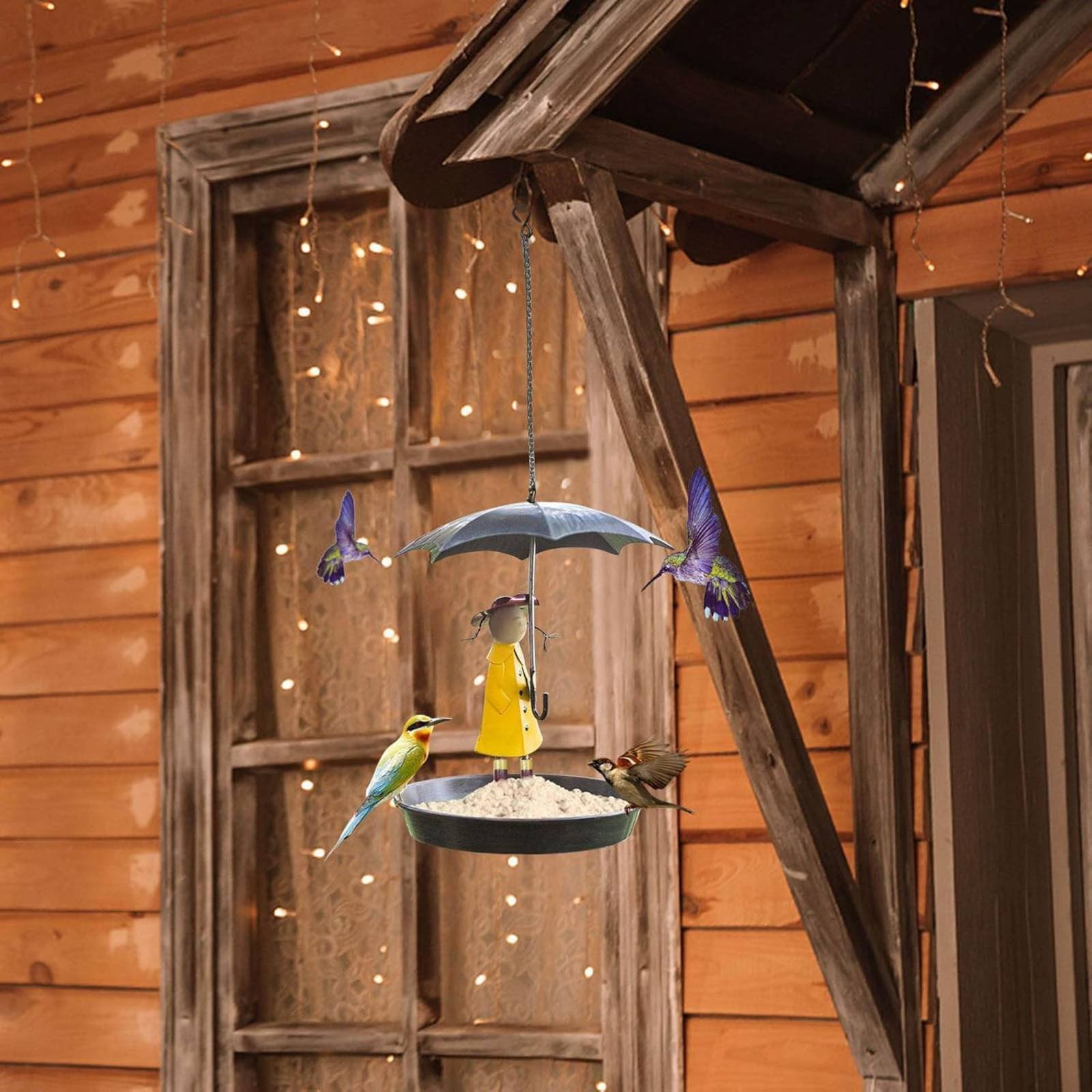 Girl with Umbrella Bird Feeder - مراجعة Art Crafting وسعره