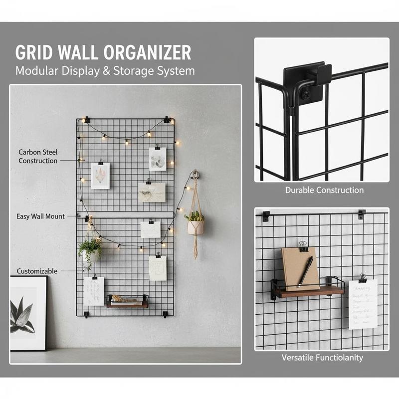 3 Packs Grid Wall Panels, 2 x  - مراجعة Art Craft Display وسعره