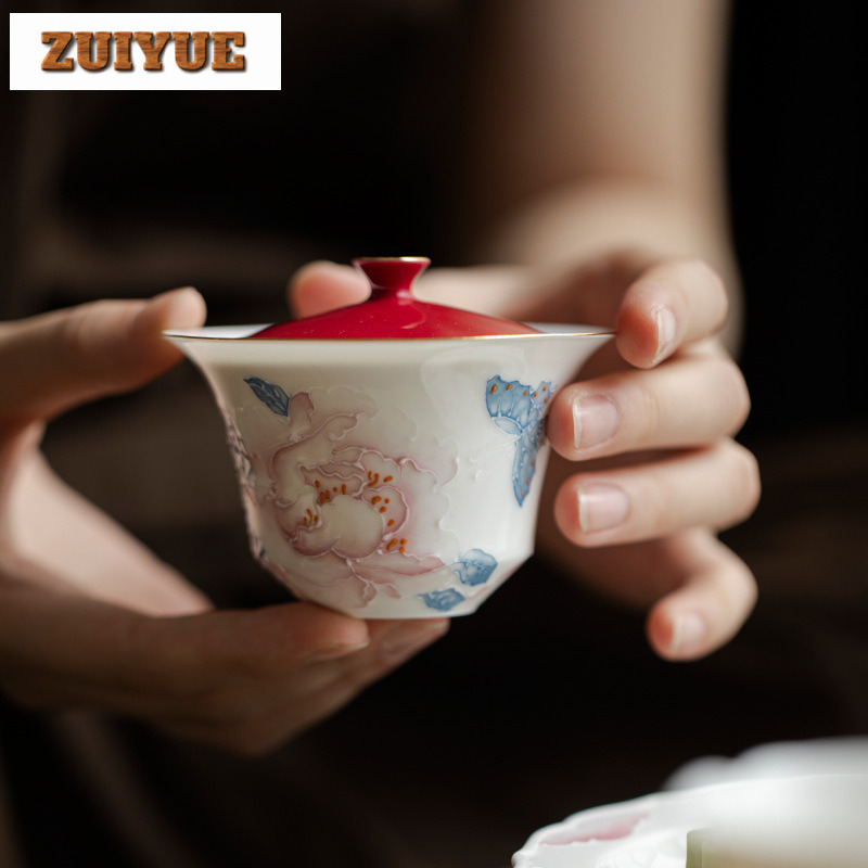 100ml Hand Drawn Peony Gaiwan  - مراجعة Art And Craft Exclusives وسعره