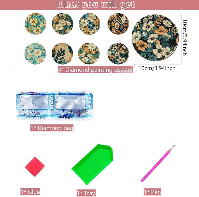 8 pieces DIY diamond Painting  - مراجعة Craft Art Set وسعره