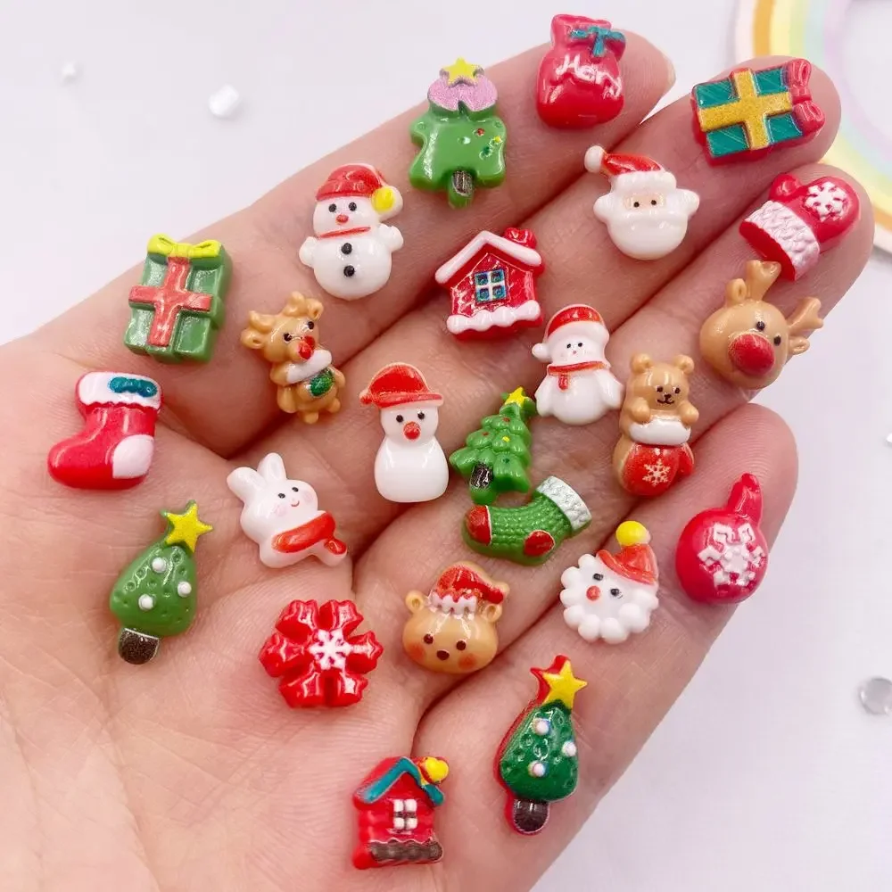 50pcs Resin Mini Colorful Chri - مراجعة Art Craft Christmas Tree وسعره