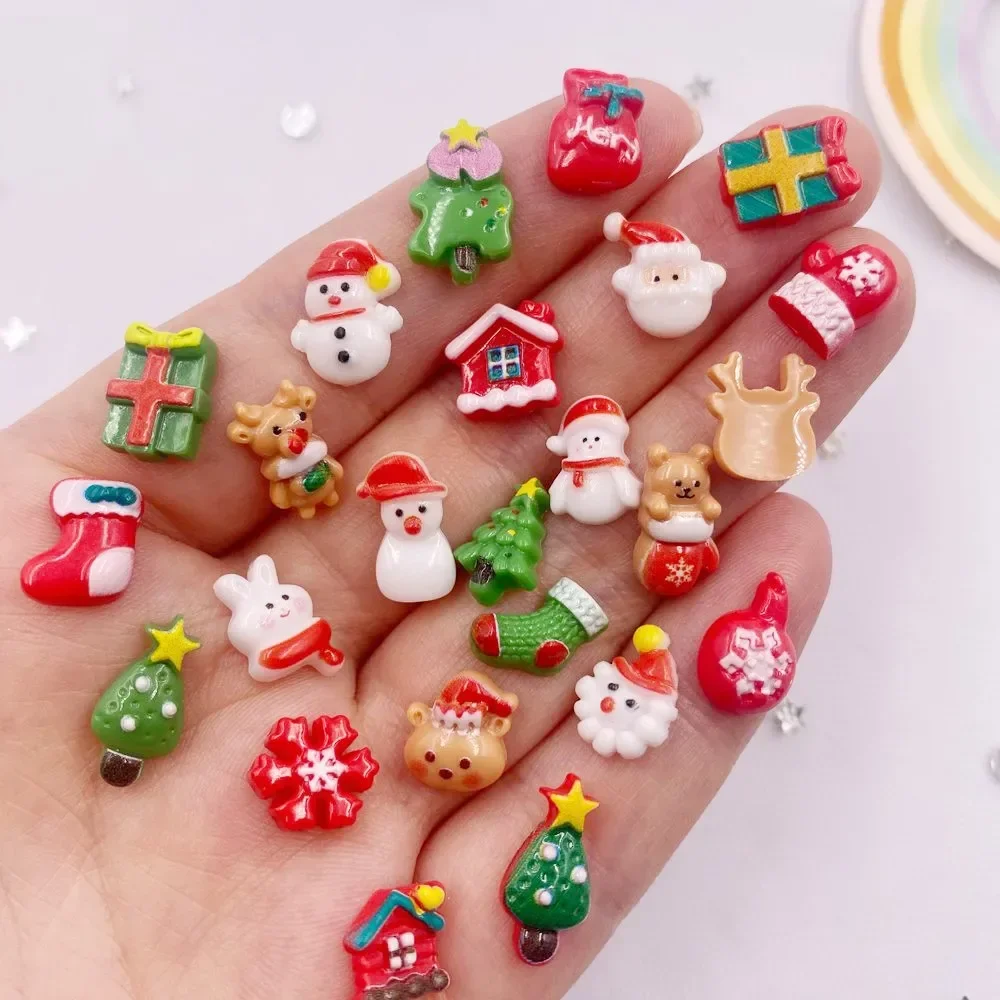 50pcs Resin Mini Colorful Chri - مراجعة Art Craft Christmas Tree وسعره