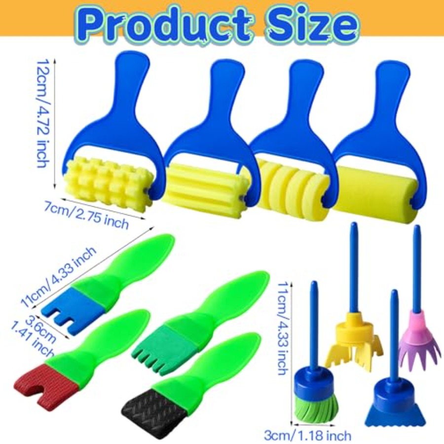 Kids Paint Brushes, 12 Pack Wa - مراجعة Art Craft Toddler وسعره