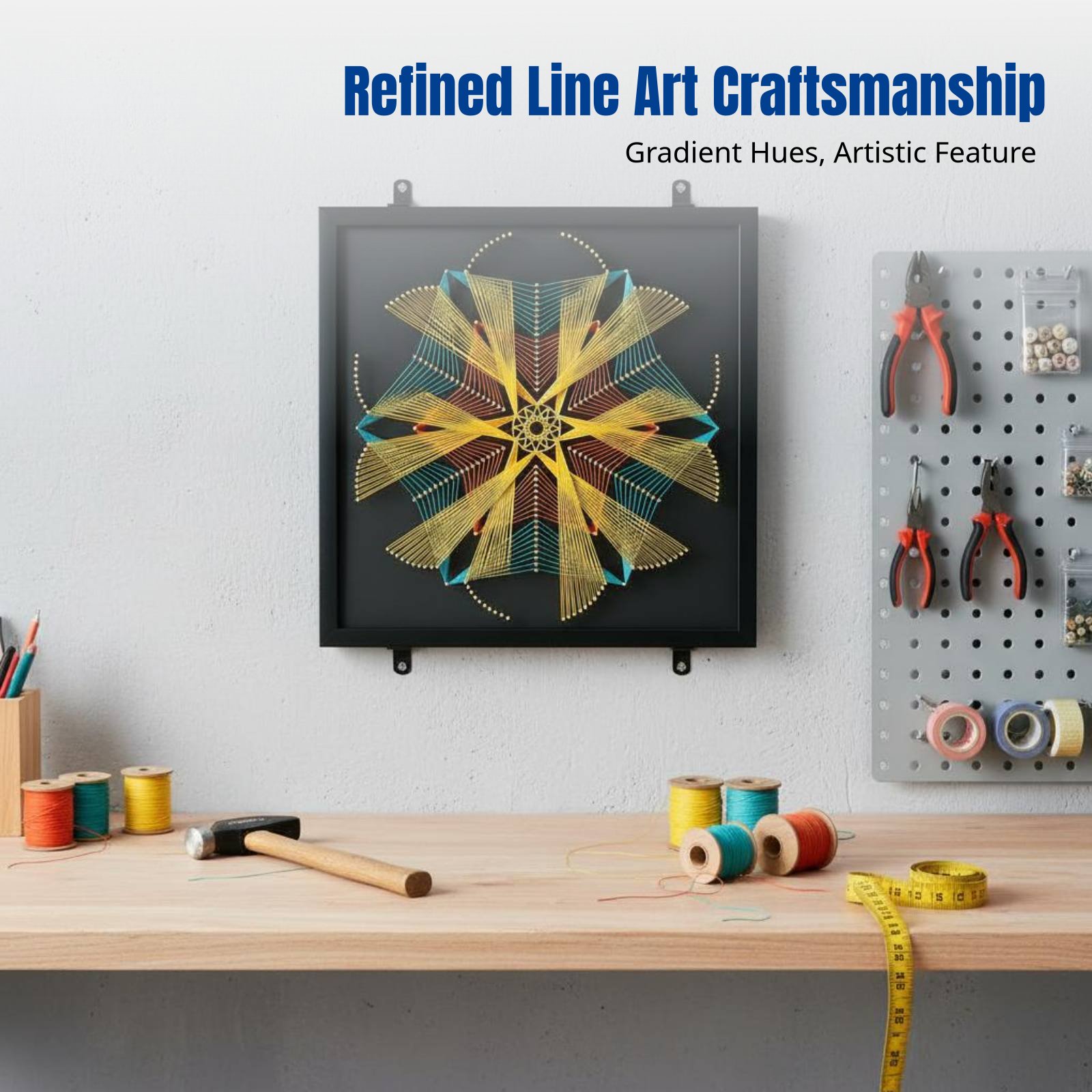 Geometric Pattern Nail String  - مراجعة Art Craft Handmade وسعره