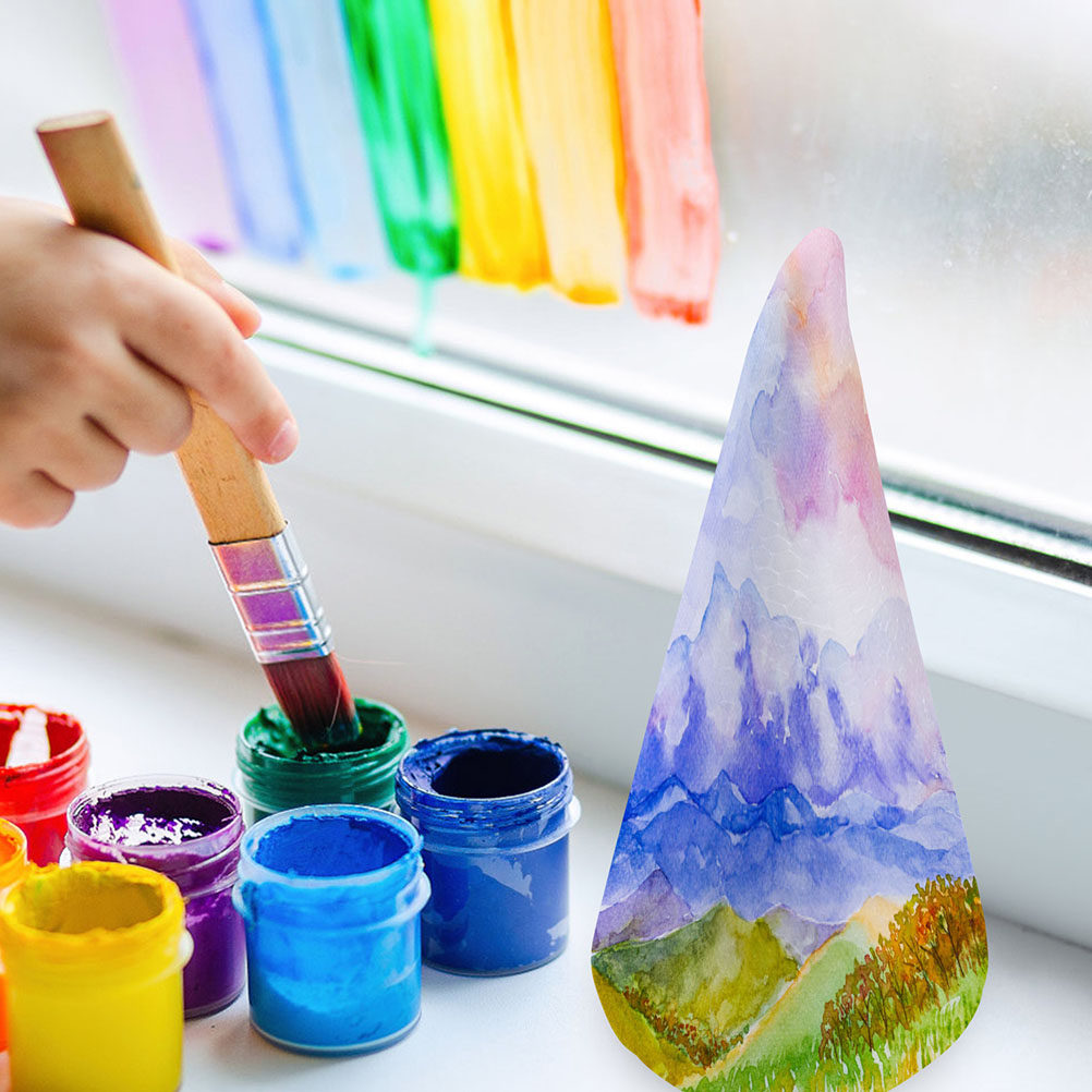 18Pcs Craft Foam Cones White D - مراجعة Art Craft Activities For Preschoolers وسعره