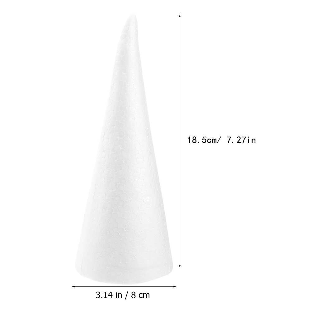 18Pcs Craft Foam Cones White D - مراجعة Art Craft Activities For Preschoolers وسعره